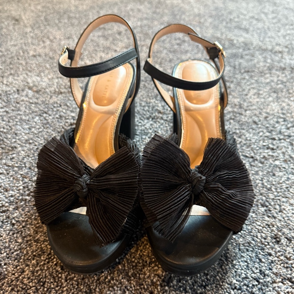 Black Bow Platform Sandals